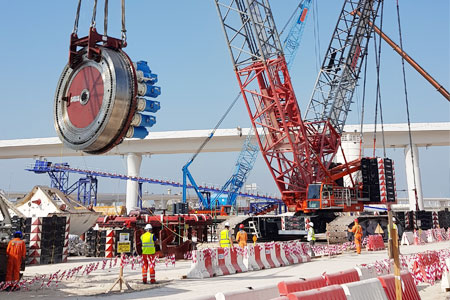 Lifting of Main Drive for TBM Assembly