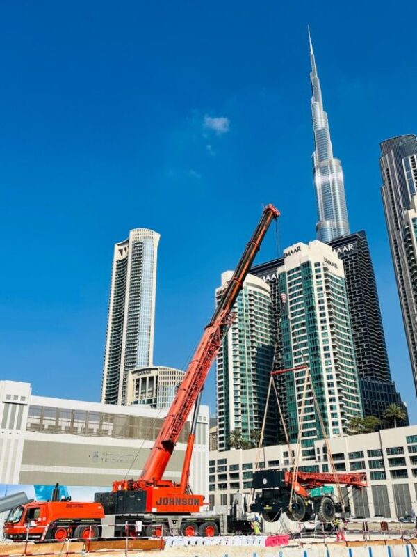 Downtown Dubai Development Project. Scope of Work - Repositioning excavator below grade. (resized)