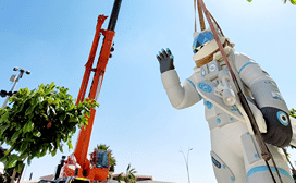 Scope of Work - Positioning of Fibre Glass Structure. Location - Abu Dhabi Yas Island Amusement Mark